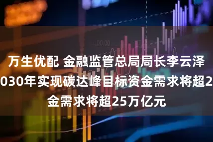 万生优配 金融监管总局局长李云泽：预计2030年实现碳达峰目标资金需求将超25万亿元